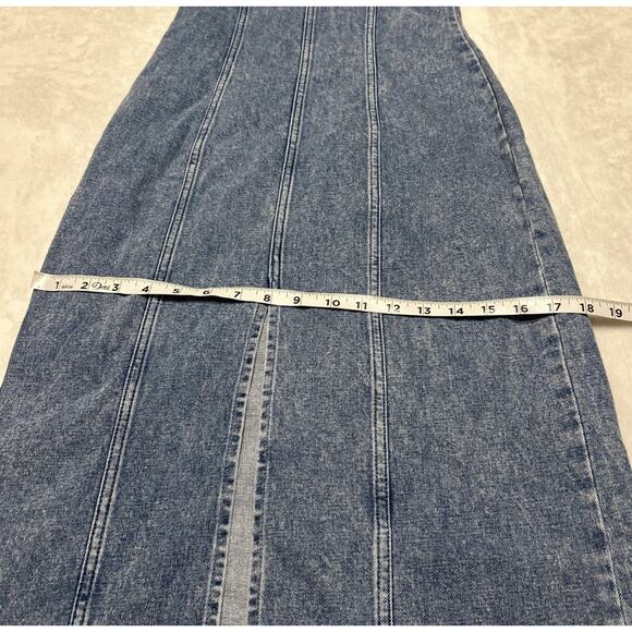 Vintage Abercrombie Fitch Dress Size XSP Extra Small Petite Blue Acid Wash - Picture 6 of 10
